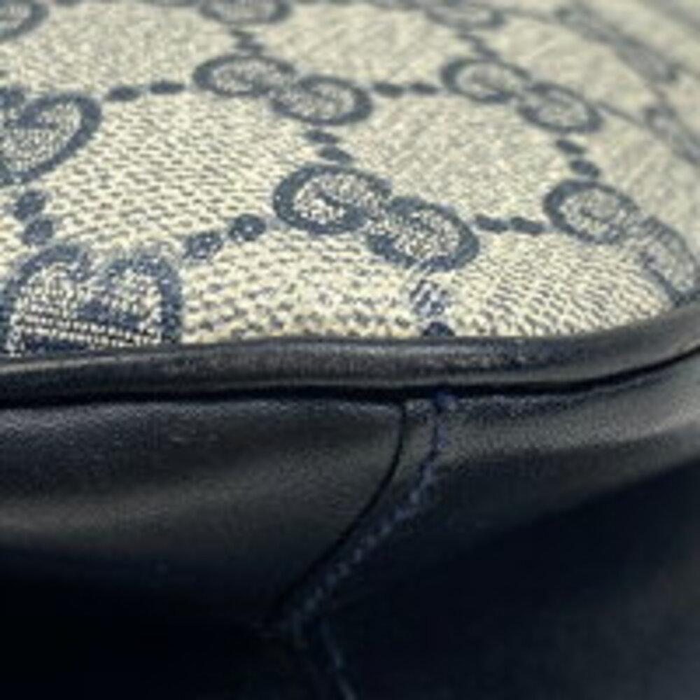 Gucci bag coated GG Navy Blue shoulder canvas - Picture 3 of 5